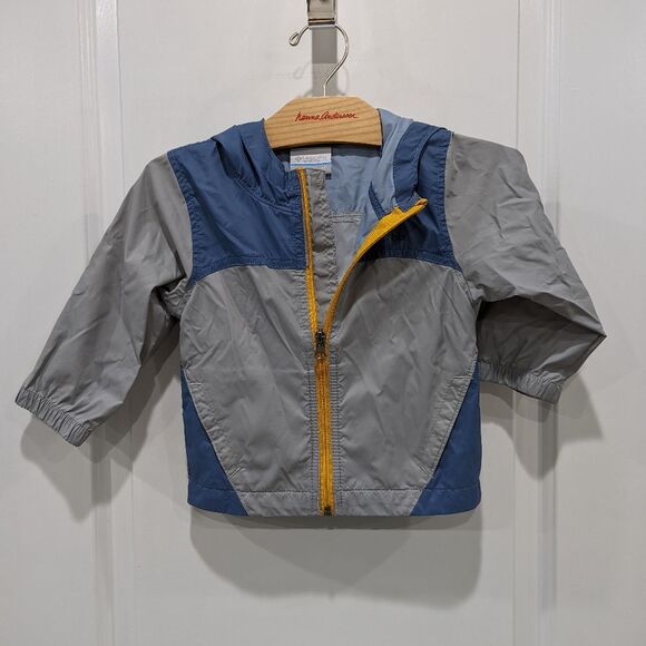 Columbia Gray Blue Lightweight Light Weight Windbreaker Jacket Boys size 2T - Picture 2 of 6